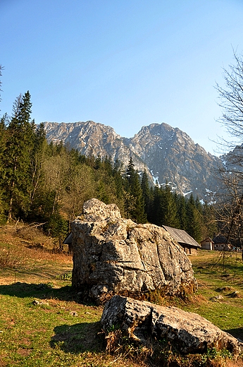 Widok na Giewont z doliny Stryskiej