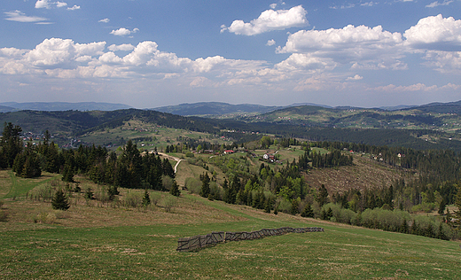 Beskid lski widziany spod Zwardonia.
