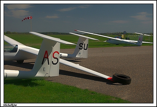 Michakw - PZL SZD-51 Junior na stojankach