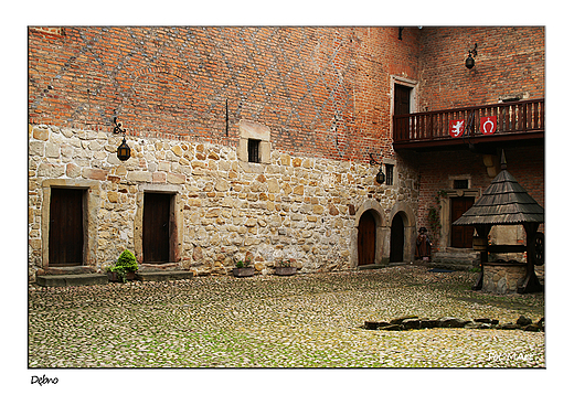 Dbno - zamek w Dbnie z XV w.: dziedziniec