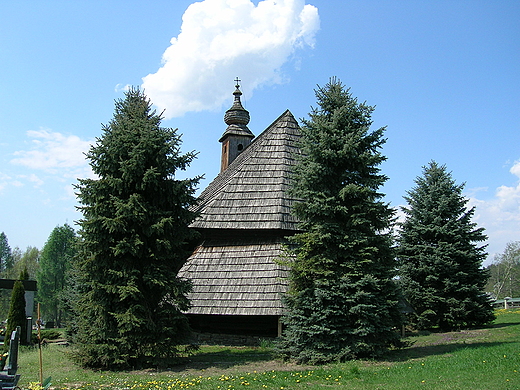 Maniowy, drewniana cmentarna kaplica p.w. Sebastiana z 1772 r.