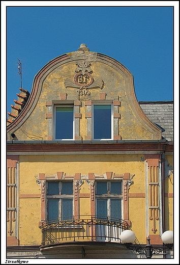 Strzakowo - fragment zabudowy miasta, ul. Sikorskiego
