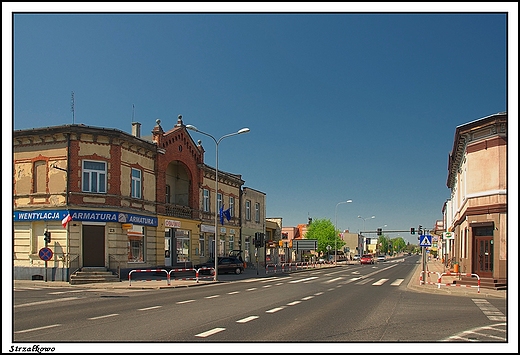 Strzakowo - fragment zabudowy miasta, ul. Wyszyskiego