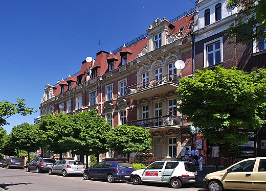 Gliwice. Secesyjna zabudowa przy ul. Barlickiego.
