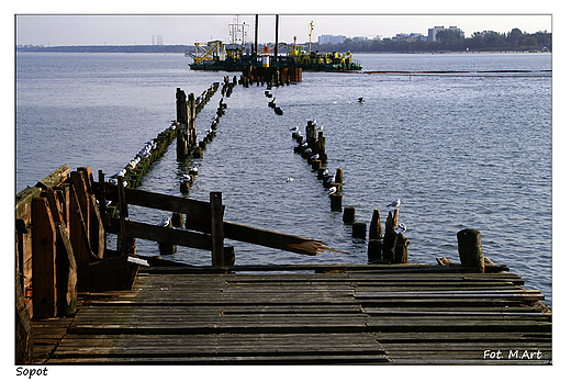 Sopot - zniszczone molo