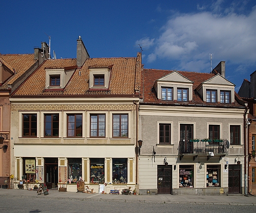 Sandomierz. Kamienice przy rynku.