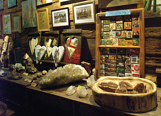 Guciw. Mini skansen Zagroda Guciw. Wntrze chaupy.
