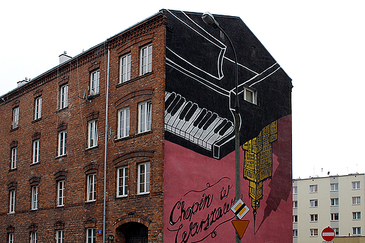 Warszawa - mural chopinowski