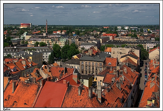 Kalisz - widok z ratuszowej wiey_ pnocna strona miasta