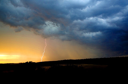 spotkanie dwch frontw atmosferycznych, burza...