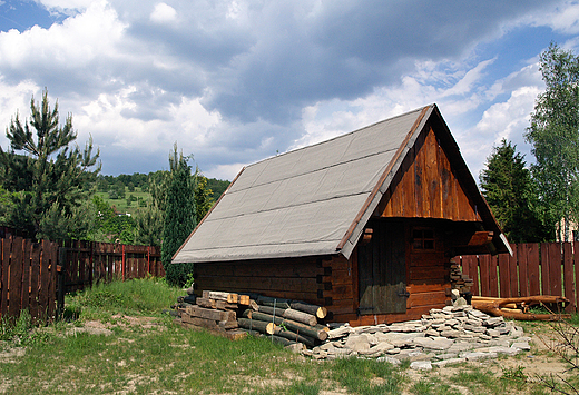 Architektura drewniana z okolic Brennej w Beskidzie lskim.