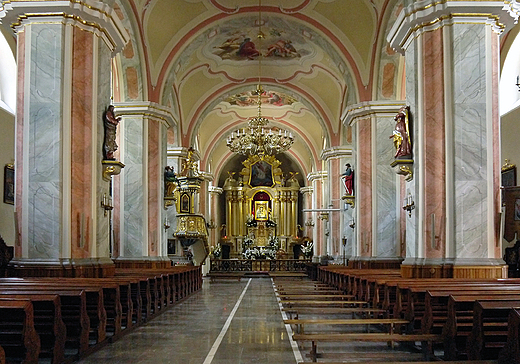 Makw Podhalaski. Sanktuarium Matki Boej Opiekunki i Krlowej Rodzin.Wntrze kocioa.