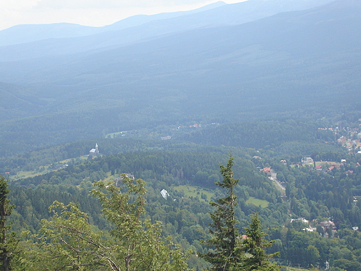 Panorama Szklarskiej z Wysokiego Kamienia