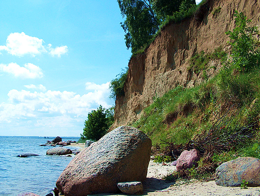 Klifowy brzeg nad Zatok Puck