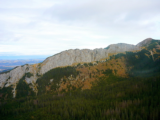 Grzebie sklany. Widok z Kasprowego