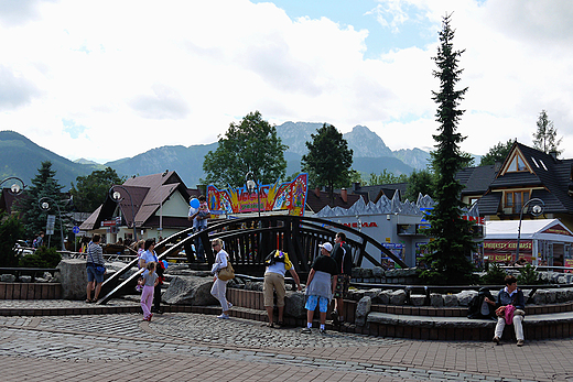 Zakopane. Krupwki. Widok na Giewont.