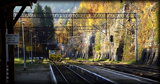 czeski szynobus odjeda do Harrachowa