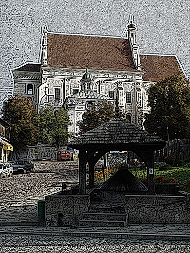 Kazimierz nad Wis. Widok na Far z Rynku