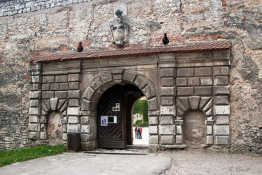 zamek w Pieskowej Skale - nadgryziona zbem czasu brama wjazdowa