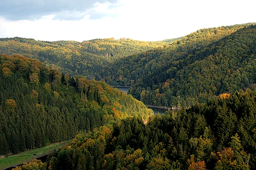 Jesienny widok z wiey zamku Grodno