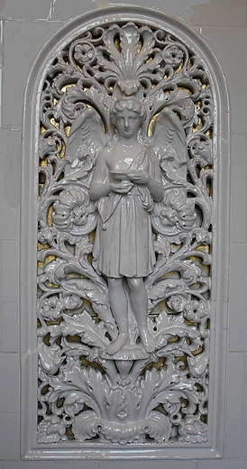 Warszawa. Muzeum Paac w Wilanowie. Fragment pieca.