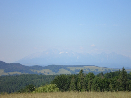 Widnok na Tatry z Beskidu Sdeckiego