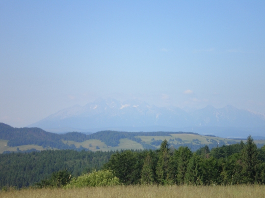 Widnok na Tatry z Beskidu Sdeckiego