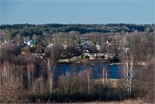 Stary folwark - widok z wiey zegarowej klasztoru w Wigrach.