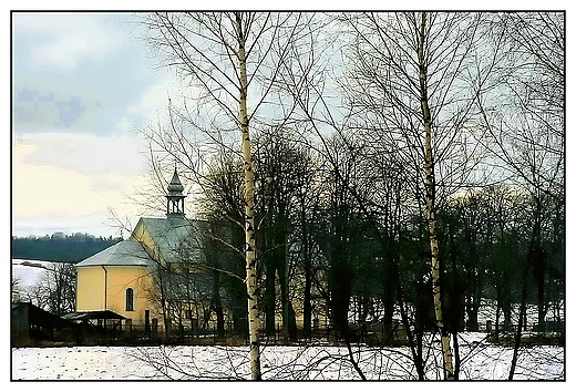 Kosobudy - koci parafialny p.w. w. Andrzeja Boboli (zdjcie od strony cmentarza)