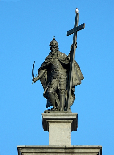 Warszawa. Pomnik Krla Zygmunta III Wazy na Kolumnie Zygmunta.