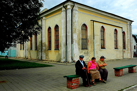 Przed zrekonstruowan synagog w Sejnach