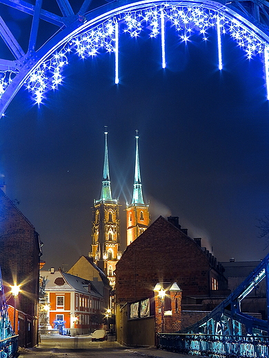 Katedra Wrocawska noc