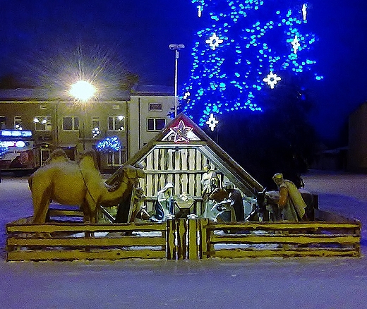 Szopka na rynku w Janowie Lubelskim