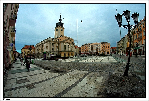 Kalisz - fragment rynku z ratuszem   FishEye 8mm