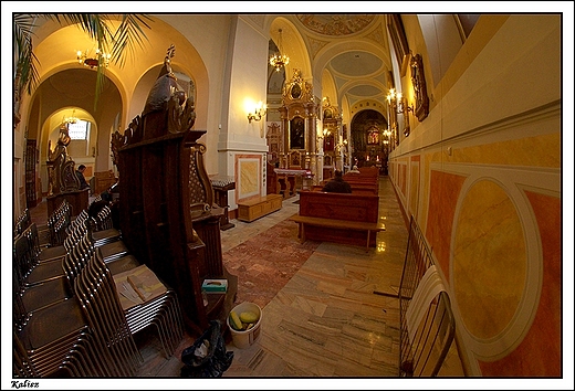 Kalisz - wntrze Kolegiaty Wniebowzicia NMP_koci pw. w. Jzefa ... FishEye 8mm