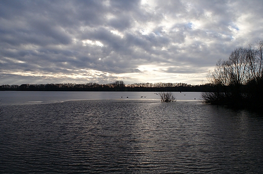 Widok na jezioro.