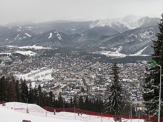 Widok na Zakopane z Gubawki