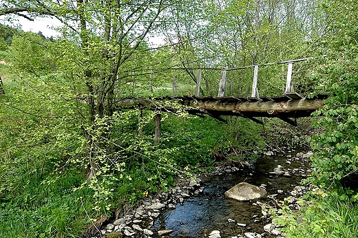 Mostek nad potokiem. Woowiec