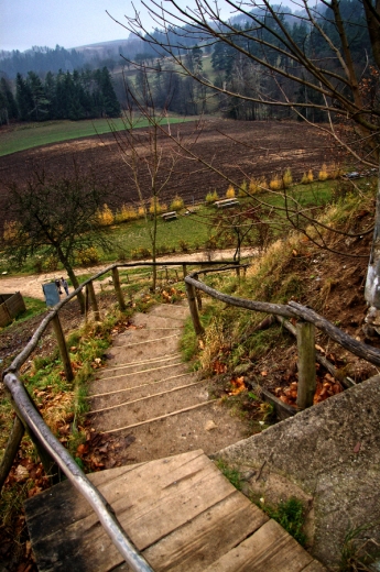 Staczyki - schody prowadzce na mosty