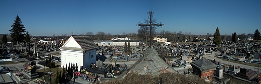 Panorama cmentarza w Popkowicach