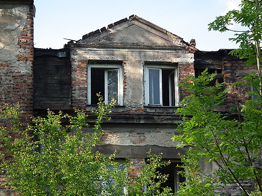 ruiny domu centrum Krakowa nieopodal hotelu Hilton ul. Marii Konopnickiej