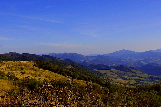 Widok na Bieszczady Centralne...