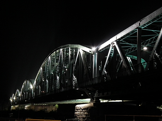 Most na Wile w Toruniu - noc