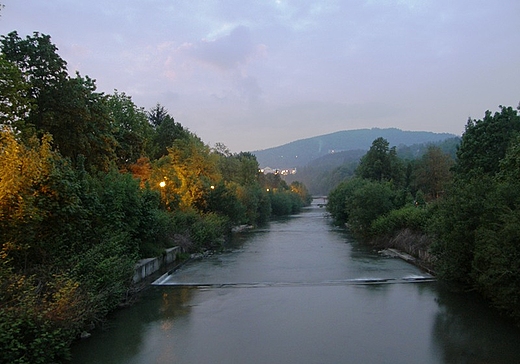 Widok z mostu na raczkujc Wis