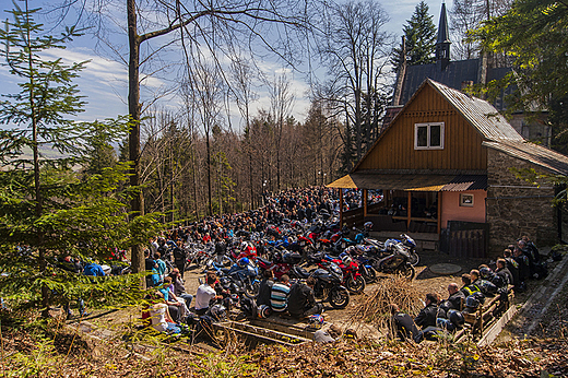 Rozpoczcie sezonu motocyklowego Na Puszczy u w. Jana z Dukli