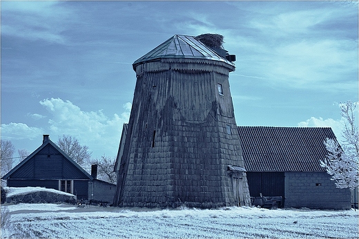 Wiatrak w Zabielach.Infrared