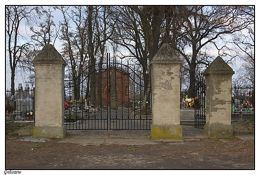 Goliszew - cmentarz parafialny, brama gwna