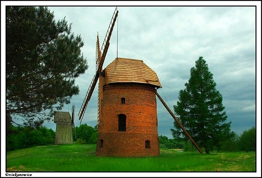 Dziekanowice - wiatraki w skansenie