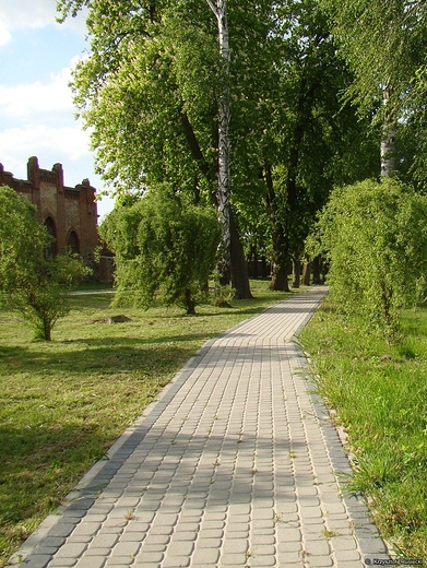 Chodnik spacerowy nad jeziorem