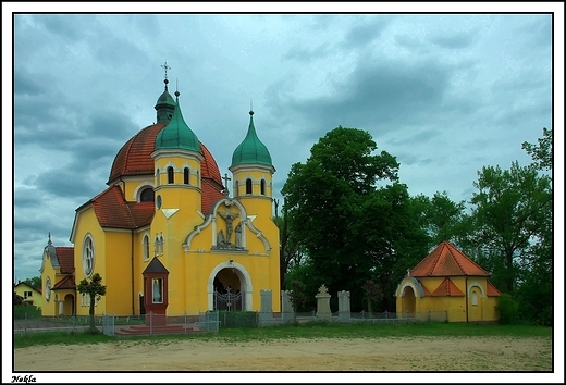 Nekla - zesp kocioa parafialnego z 1899-1901,koci w. Andrzeja Apostoa